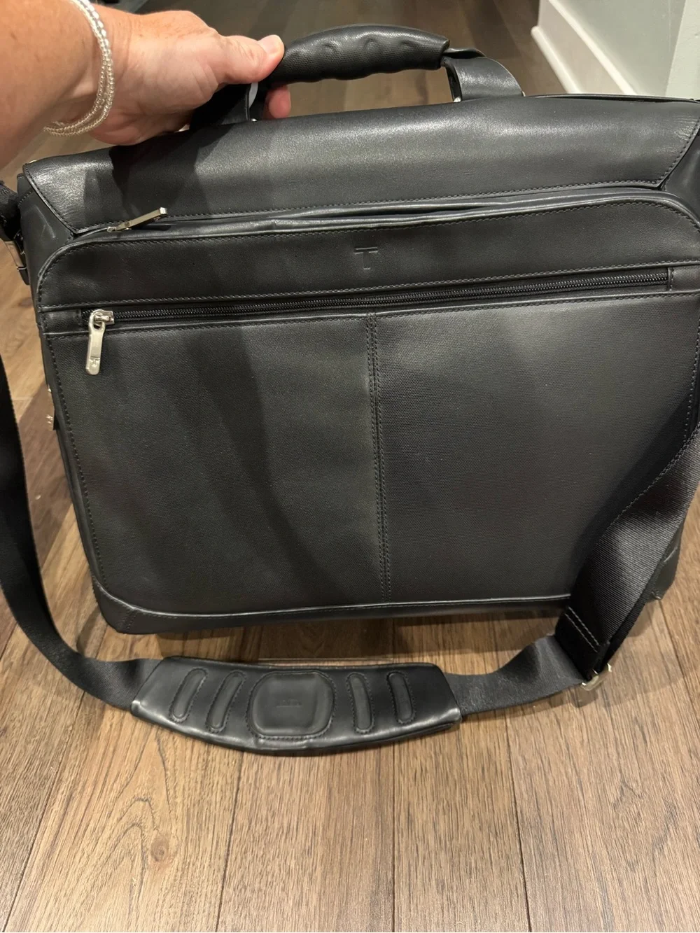 Tumi sleek leather